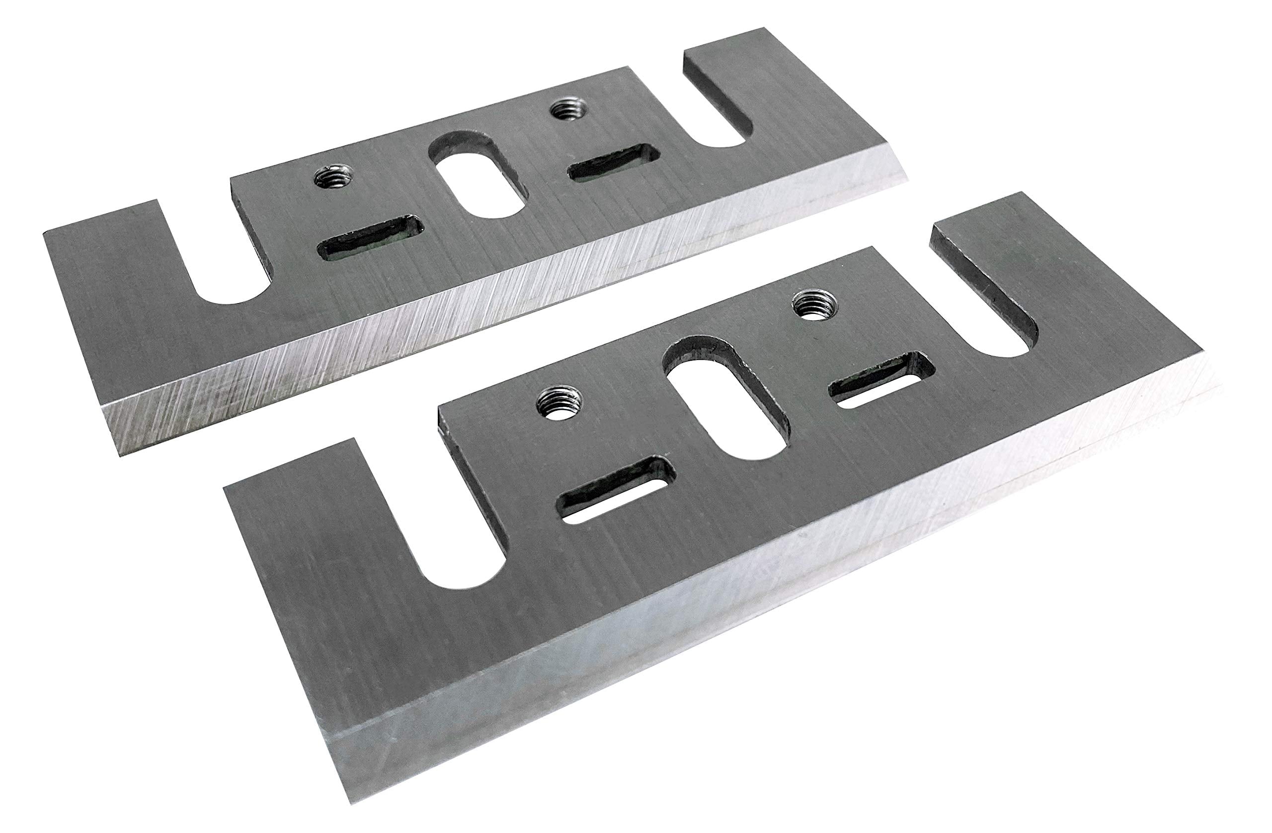 Makita planer blades designed for heavy-duty hardwood cutting and clean surfaces.
