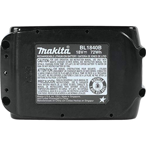 Makita Rapid Optimum Charger with cooling fan for faster charging.