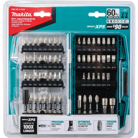 Makita socket adapter with chamfered edges eases drive bit installation.