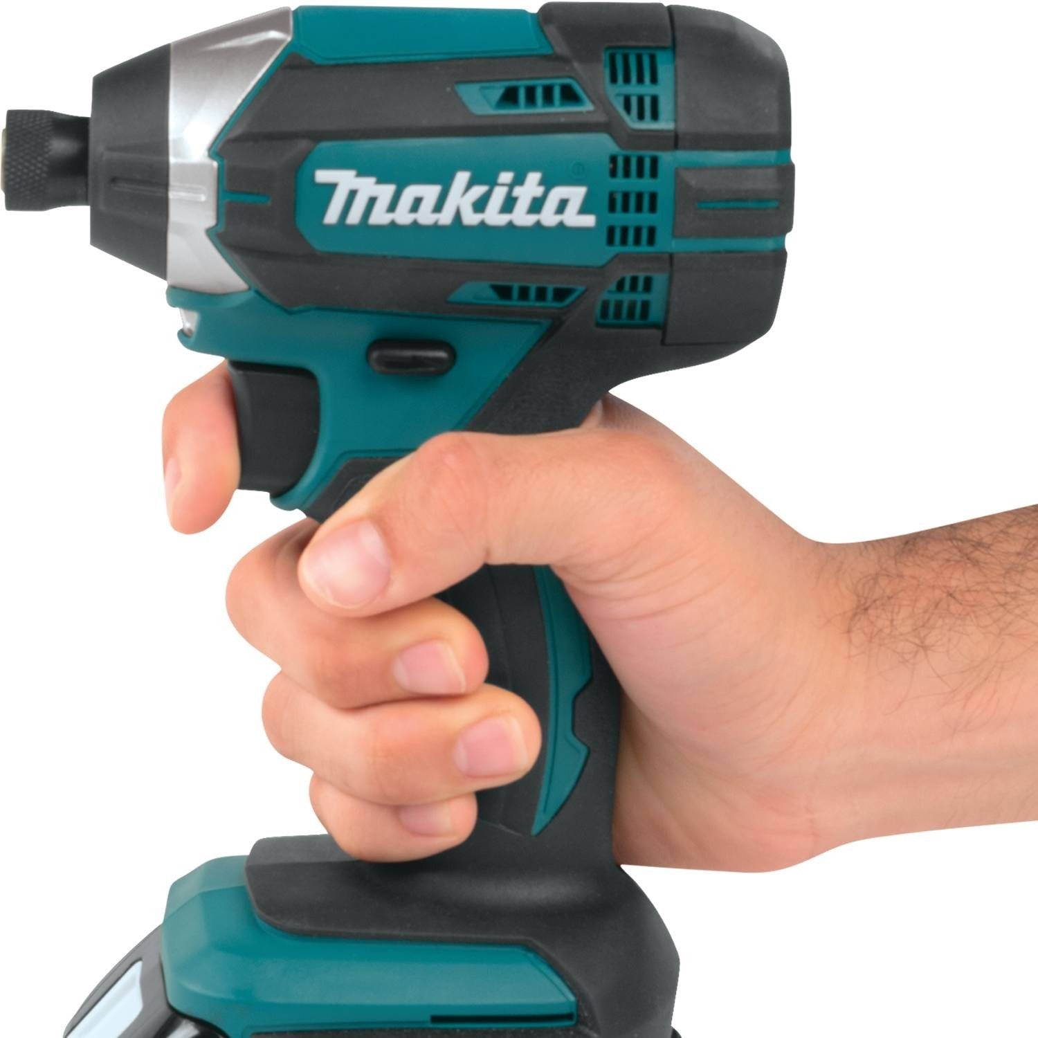 Makita XDT11Z ergonomic soft grip improves comfort during lengthy fastening work