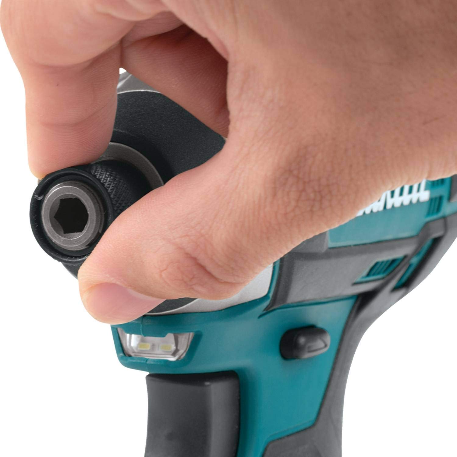 Makita XDT11Z quick-change 1/4 inch hex chuck speeds bit swaps