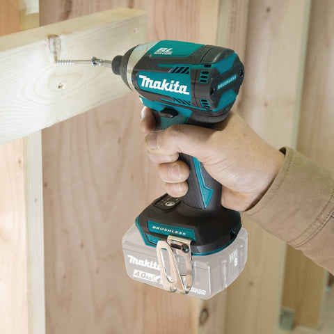 Makita XDT14Z brushless motor delivering high torque and efficient power use.