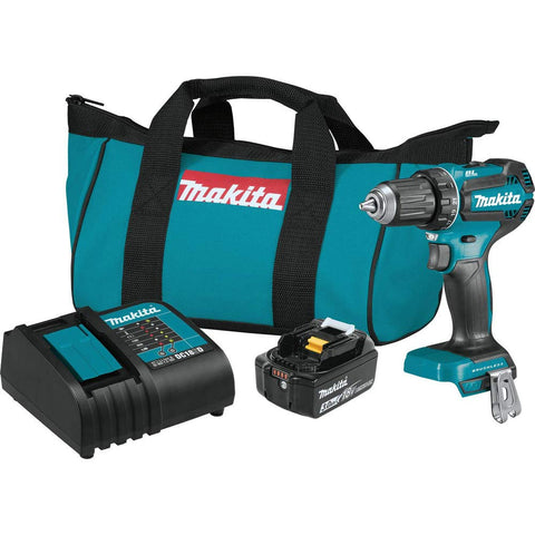 Makita XFD131 with 2-speed transmission enables versatile drilling.