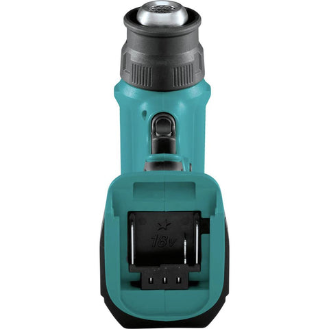 Makita XGH01ZK heat gun applying heat to vehicle wraps safely.