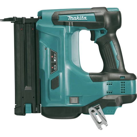 Makita XNB01Z drives 18-gauge brads 5/8 to 2 inches for versatility.