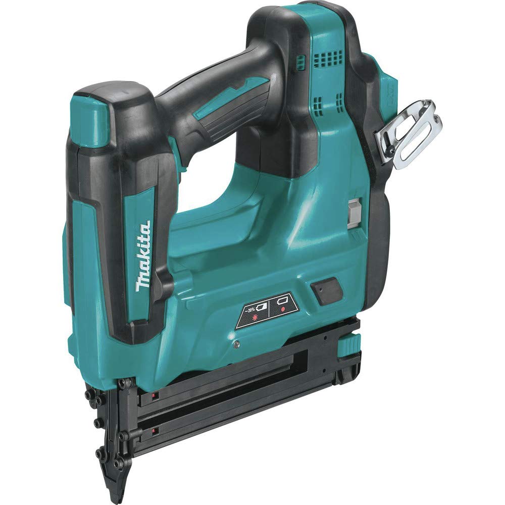 Makita XNB01Z brad nailer in compact design for precise trim work.