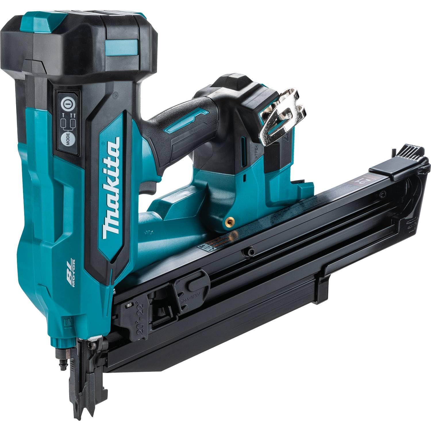 Makita XNB03Z framing nailer with LED light for precise alignment on site