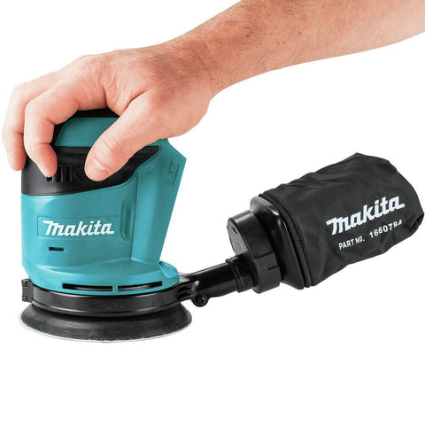 Makita XOB01Z ergonomic handle for comfortable sanding