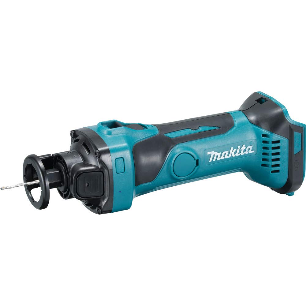 Makita XOC01Z cut-out tool with 30,000 RPM for fast drywall cuts and clean edges.