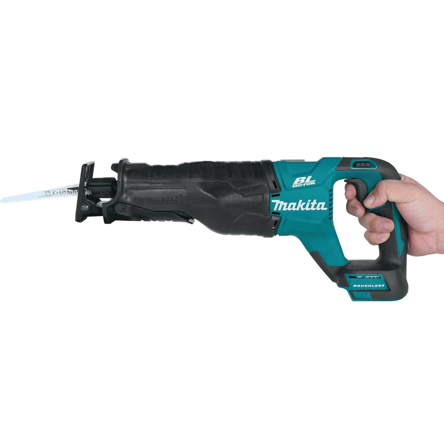 Makita XRJ05Z with brushless motor delivering smoother operation
