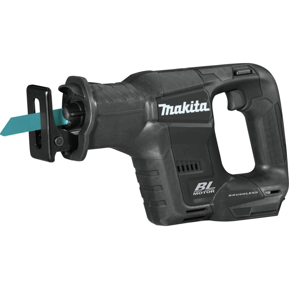 Makita XRJ07ZB compact design enables precise cuts in tight spaces.
