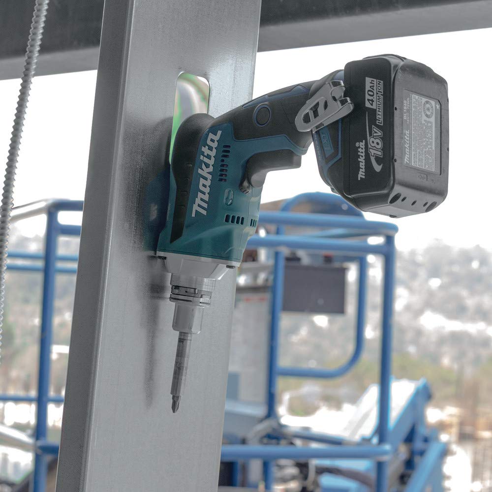 Makita XSF03Z push drive technology in lock-on mode reduces noise.