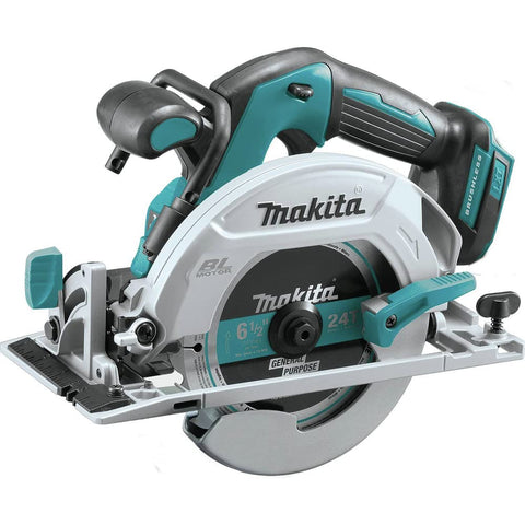 Makita XSH03Z cordless circular saw in action delivering fast 5000 RPM cuts.