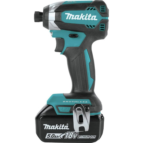 Two-speed drill setting on Makita XT269T for precision drilling
