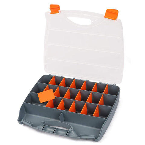 Makitoyo durable plastic construction in gray with orange latches
