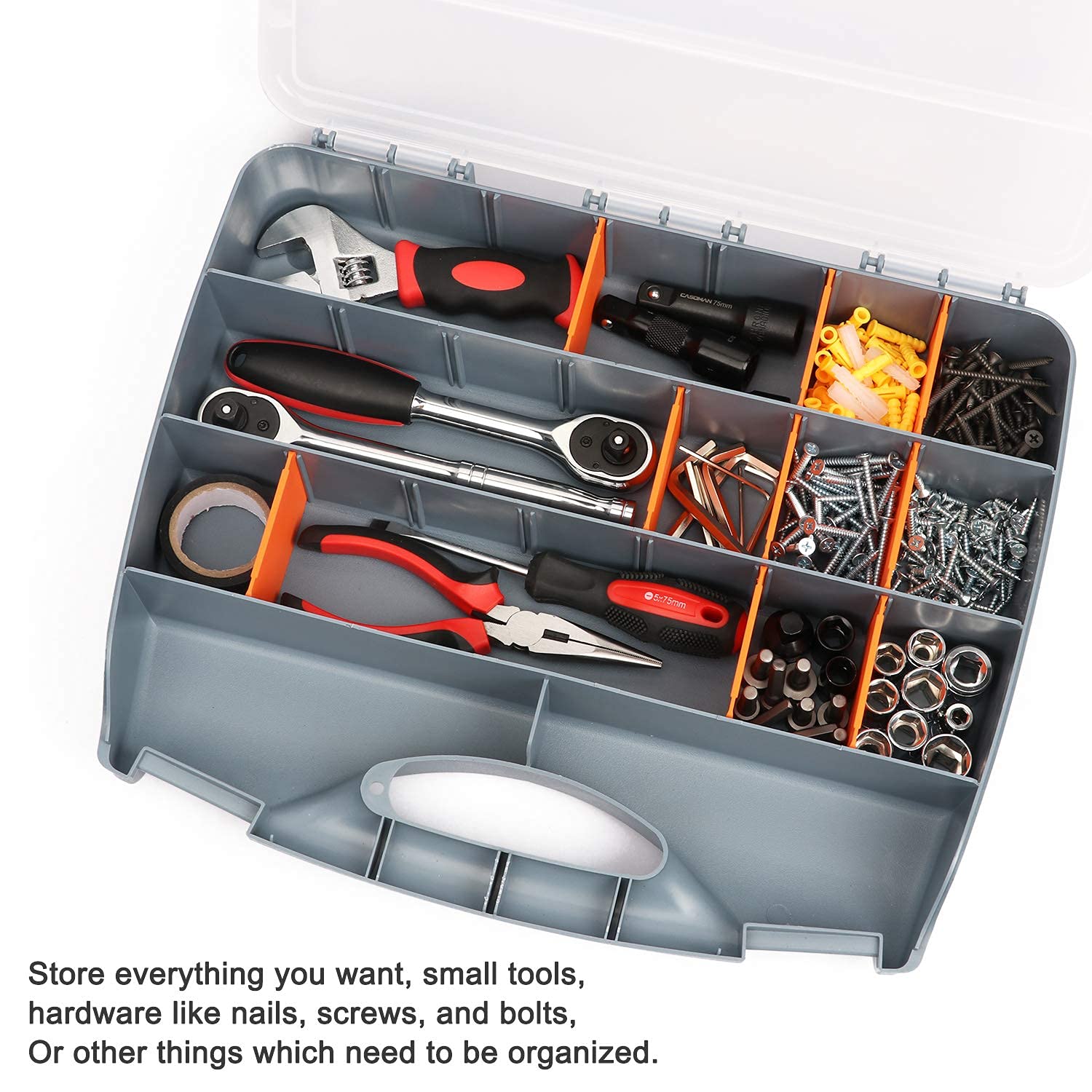 Makitoyo multipurpose storage container for screws nails beads and more