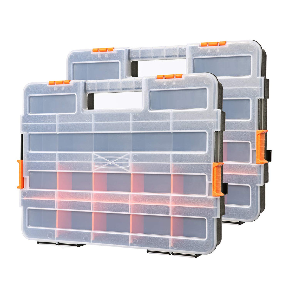 Makitoyo toolbox organizer with removable dividers for organized fasteners.