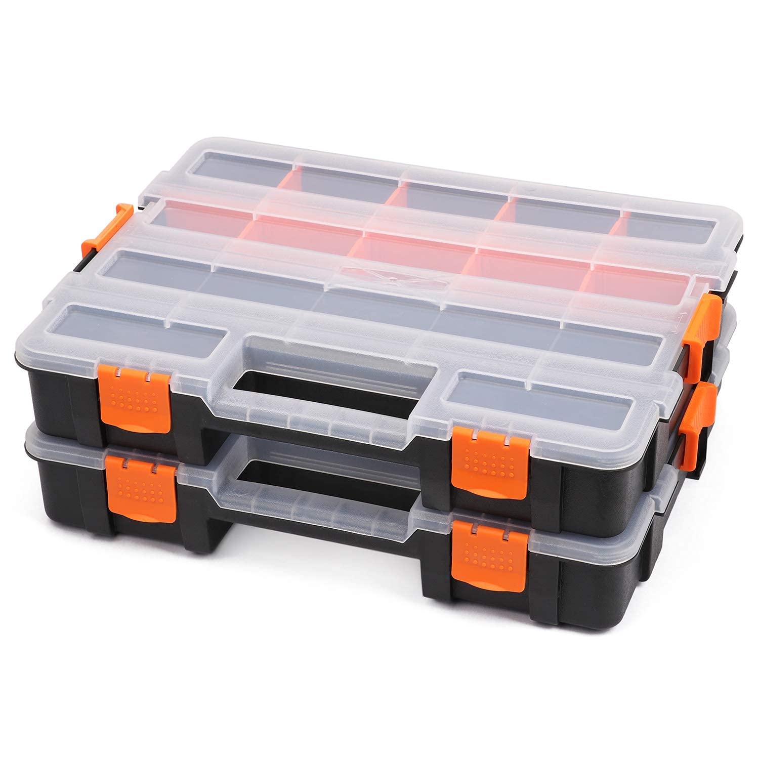 Makitoyo organizer with latch system for secure storage during travel.