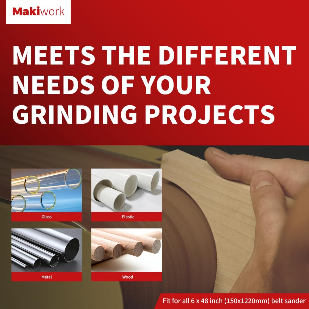 Makiwork 6x48 inch sanding belt 400-grit for final polish and fine detail.