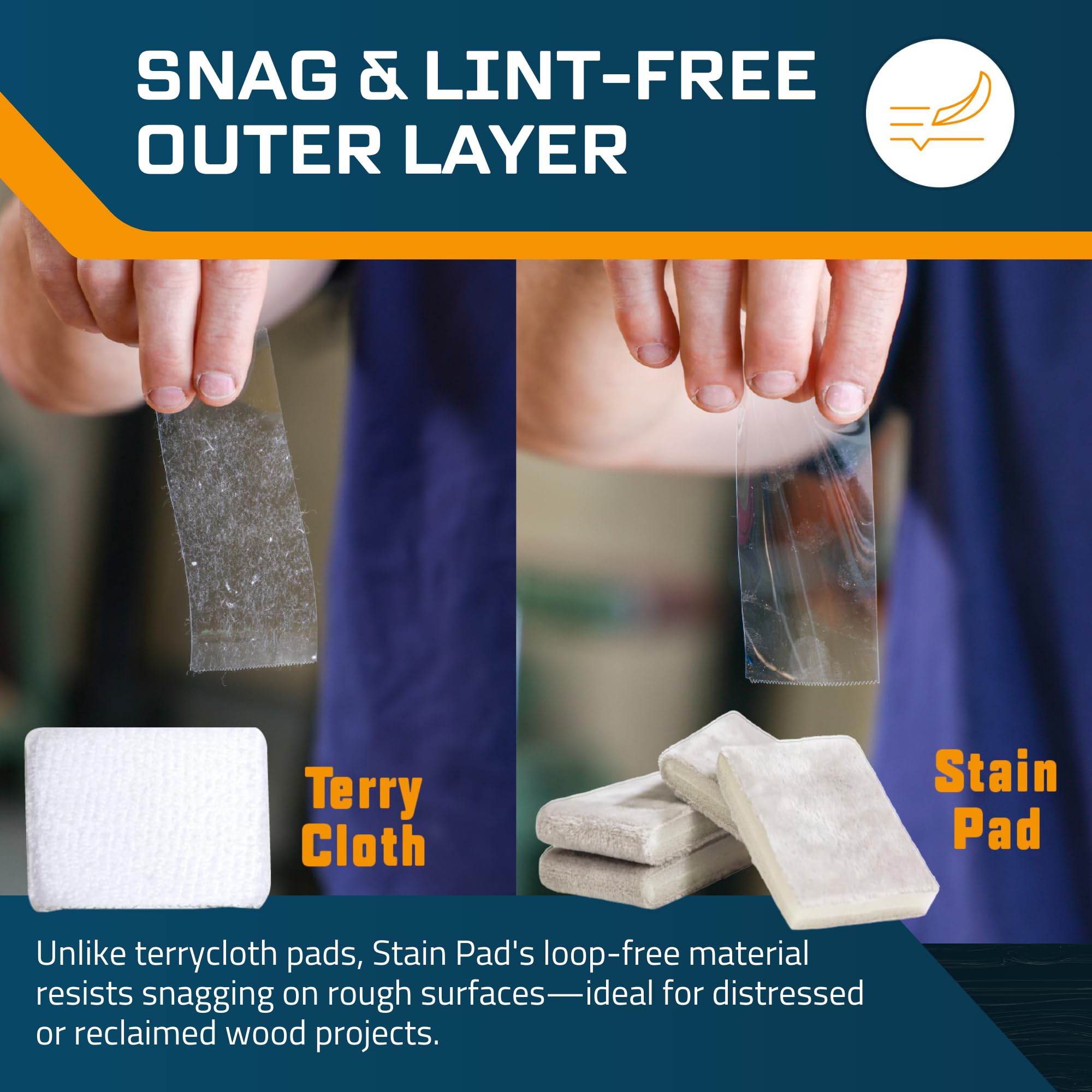 MaKRS stain pad easy-cleanup simplifies post-project cleanup