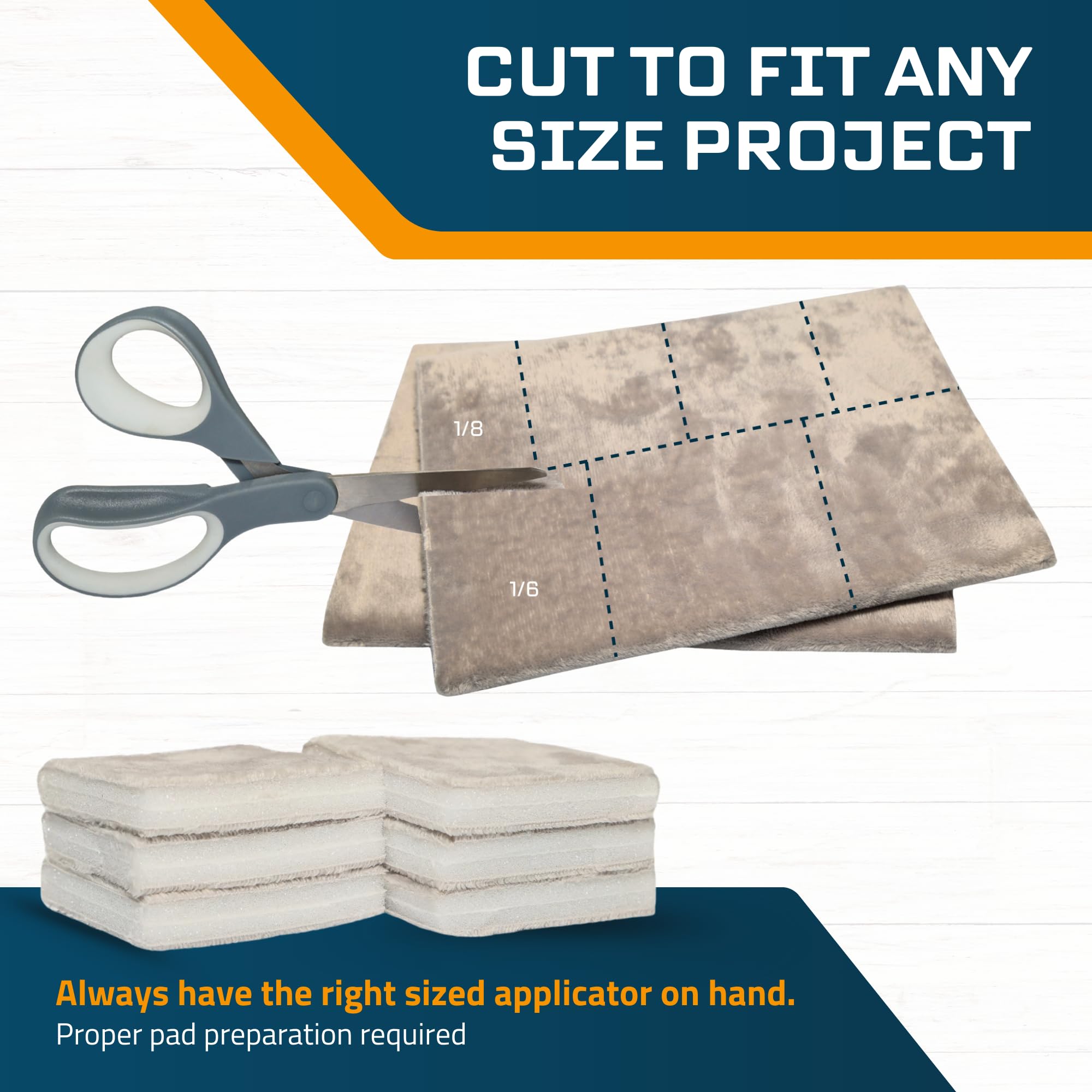 MaKRS stain pad with foam-core-dispense for even color and reduced waste