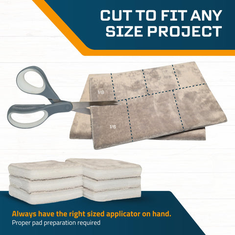 MaKRS stain pad with foam-core-dispense for even color and reduced waste