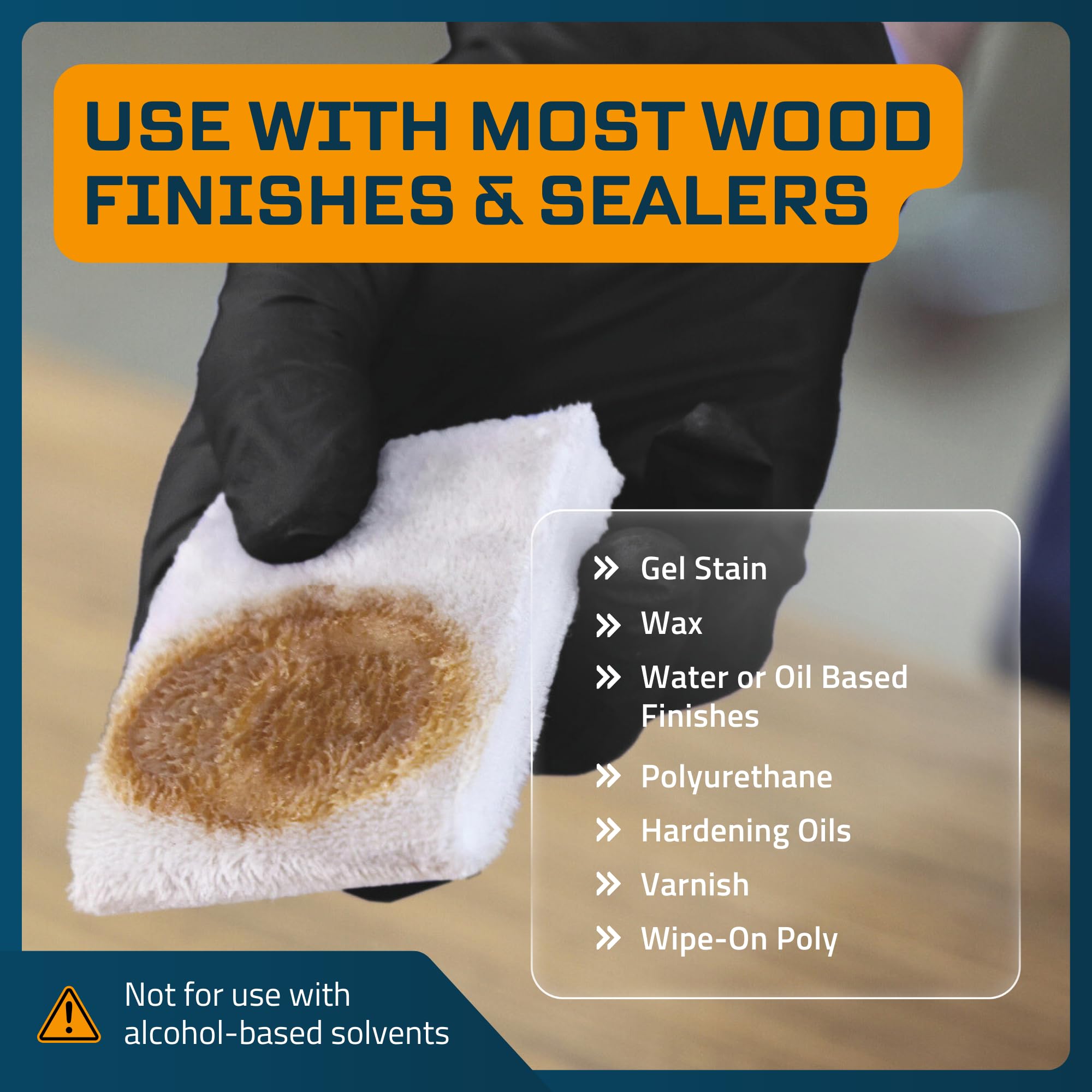MaKRS stain pad impermeable-center preventing oversaturation for consistent coverage