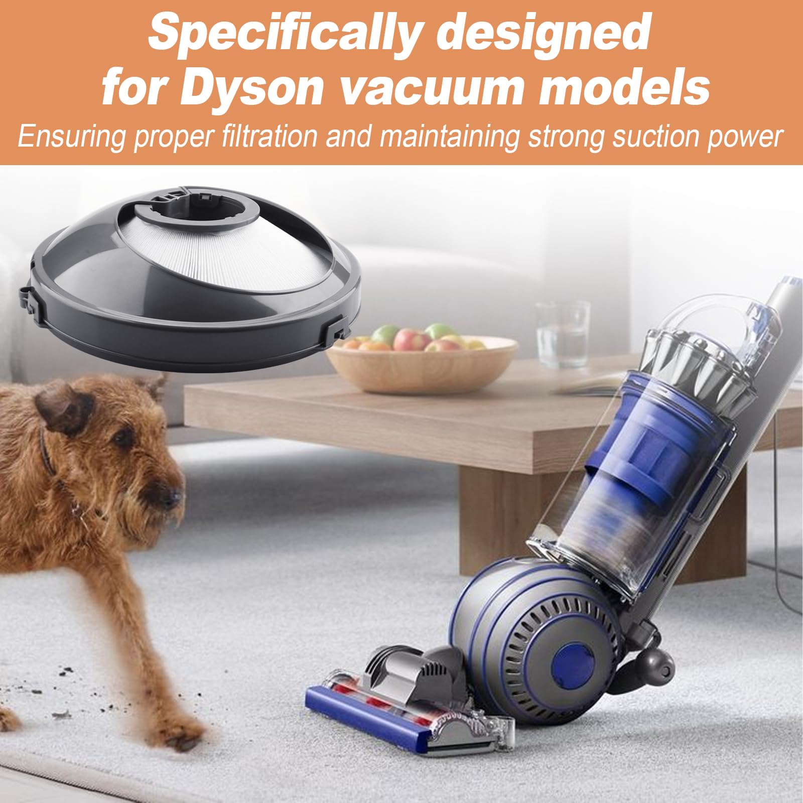 Malae 966516-01 ball filter for Dyson DC75, supports consistent filtration performance.