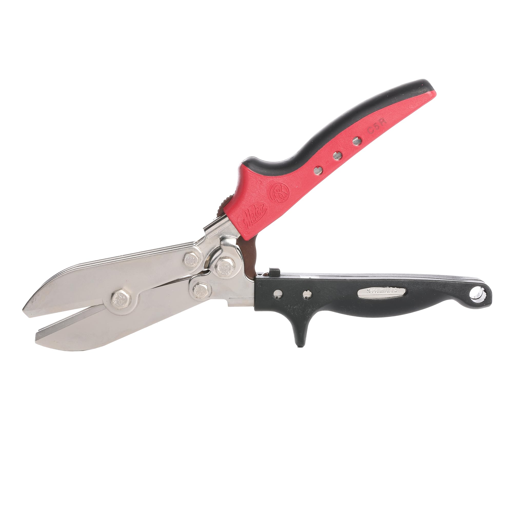 Malco C5R ergonomic Redline handles reduce hand fatigue during use.