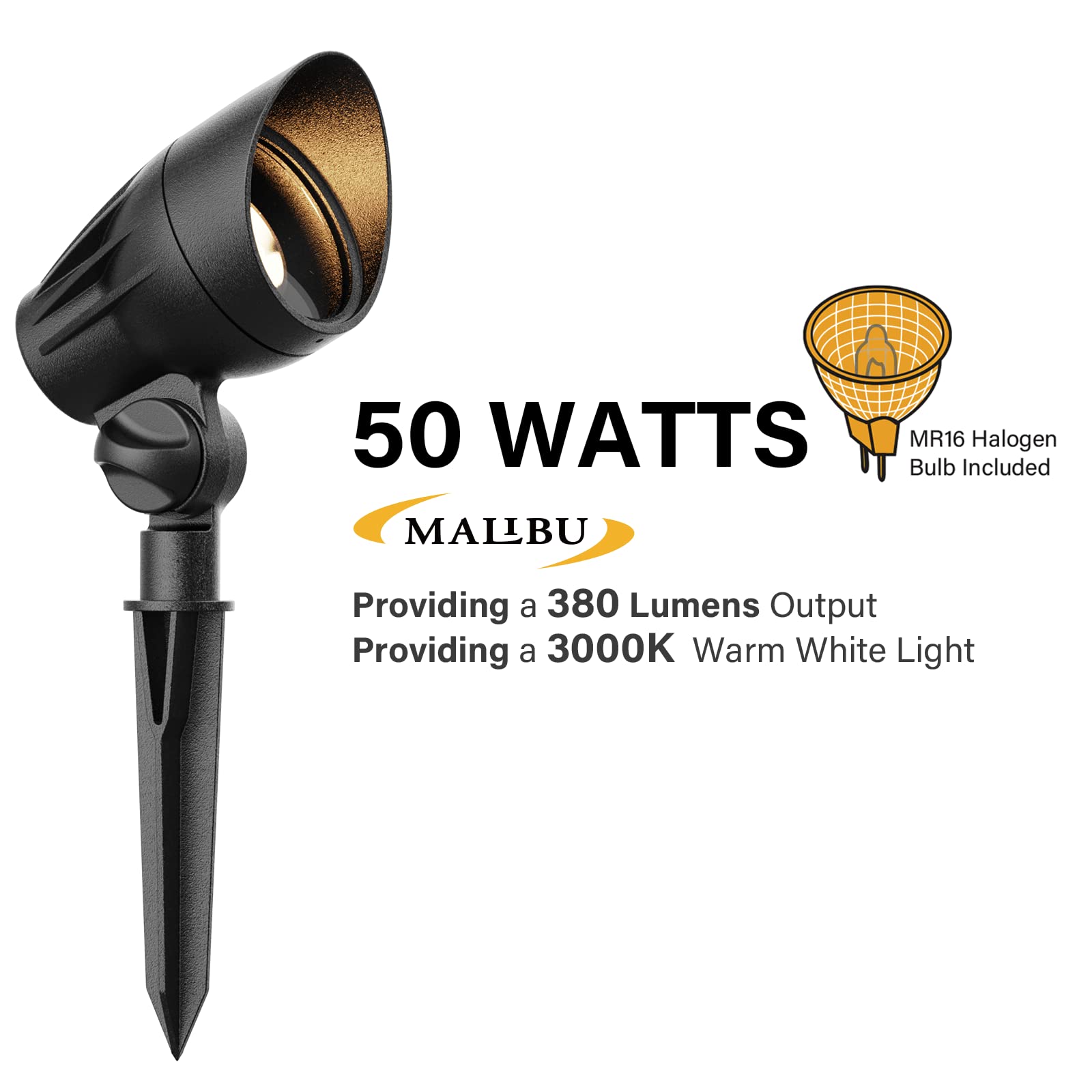Malibu C 50W MR16 floodlight outdoor use along pathways and patios