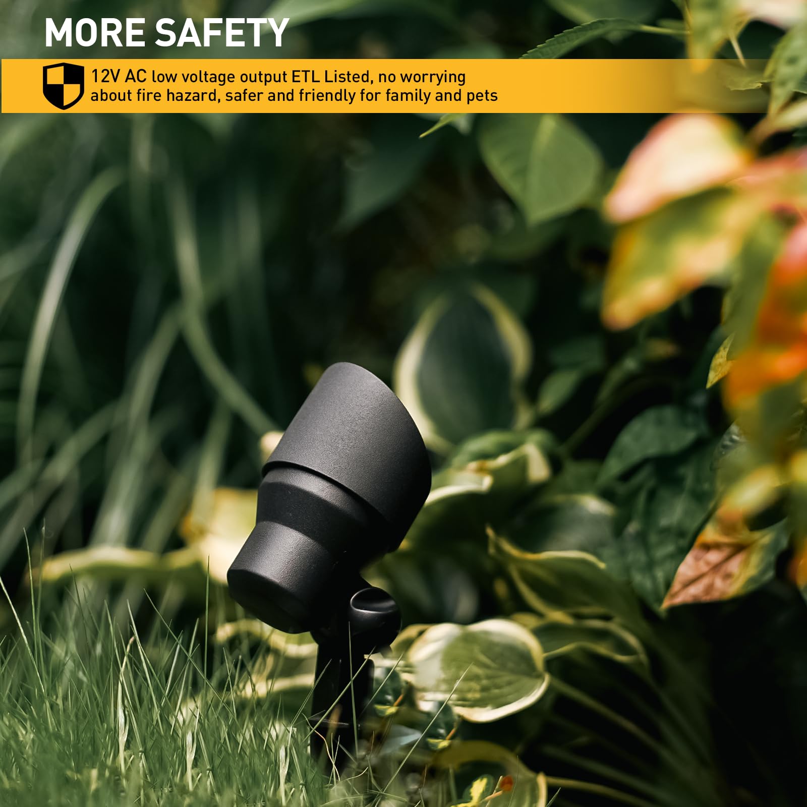 Malibu C adjustable-head spotlight demonstrates versatile angle control for targeted lighting
