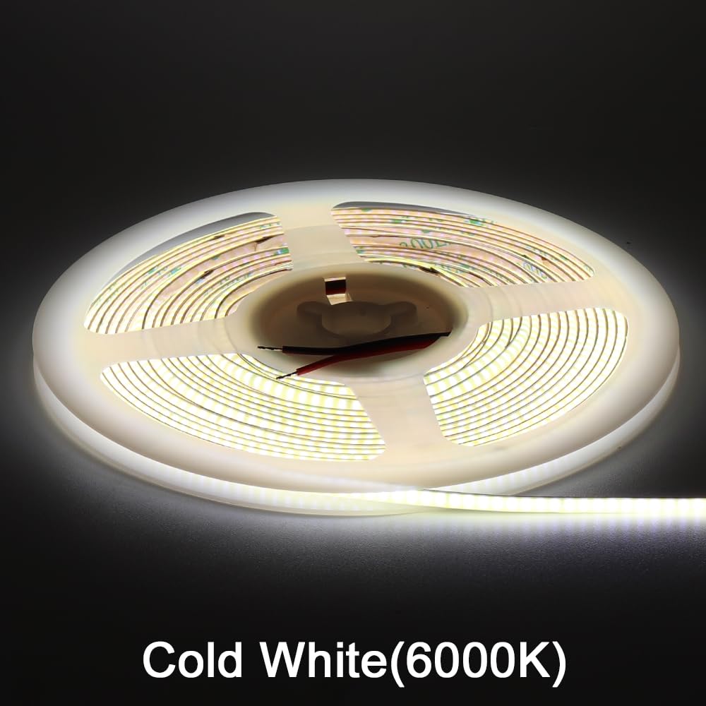 MALIIGAZA COB strip with uniform light emission, ideal for hidden cabinet lighting.