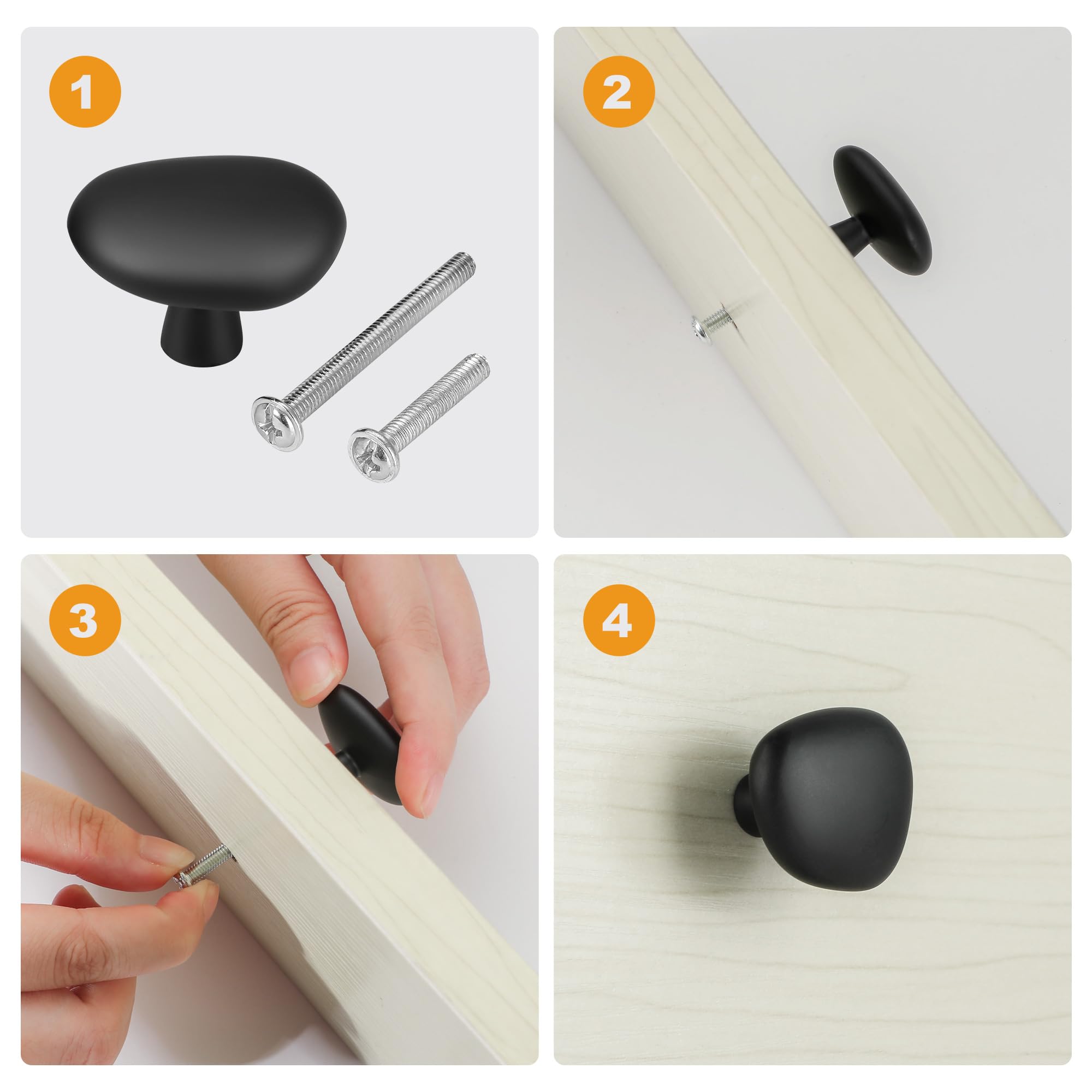 Malimali pebble knob packaging protects each knob during transit