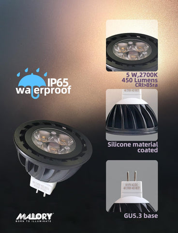 Malory MR16 bulb supports 9-17V AC/DC for flexible low-voltage setups