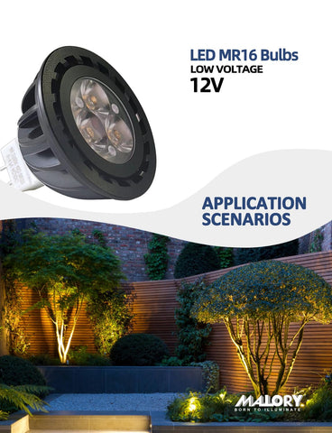 Malory MR16 LED bulb delivers 450 lumens for crisp landscape illumination