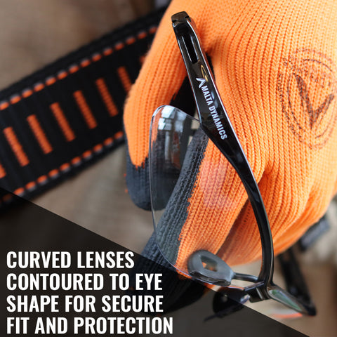 Malta Dynamics APEX anti-scratch-lens shields eyes with durable, clear lenses for long days on site.
