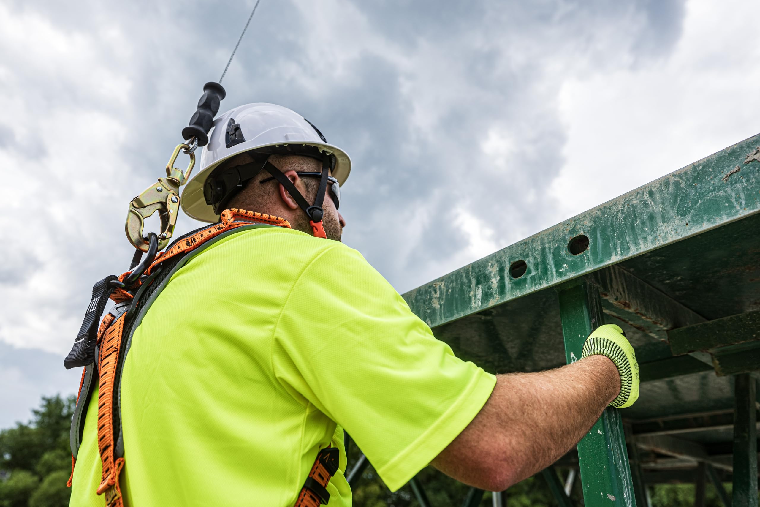 Malta Dynamics APEX helmet in field use for construction, utilities, and industrial tasks.
