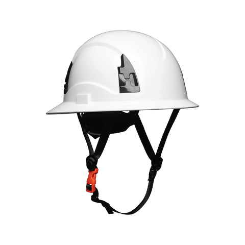 Malta Dynamics APEX helmet side view demonstrates all-side impact protection for job sites.