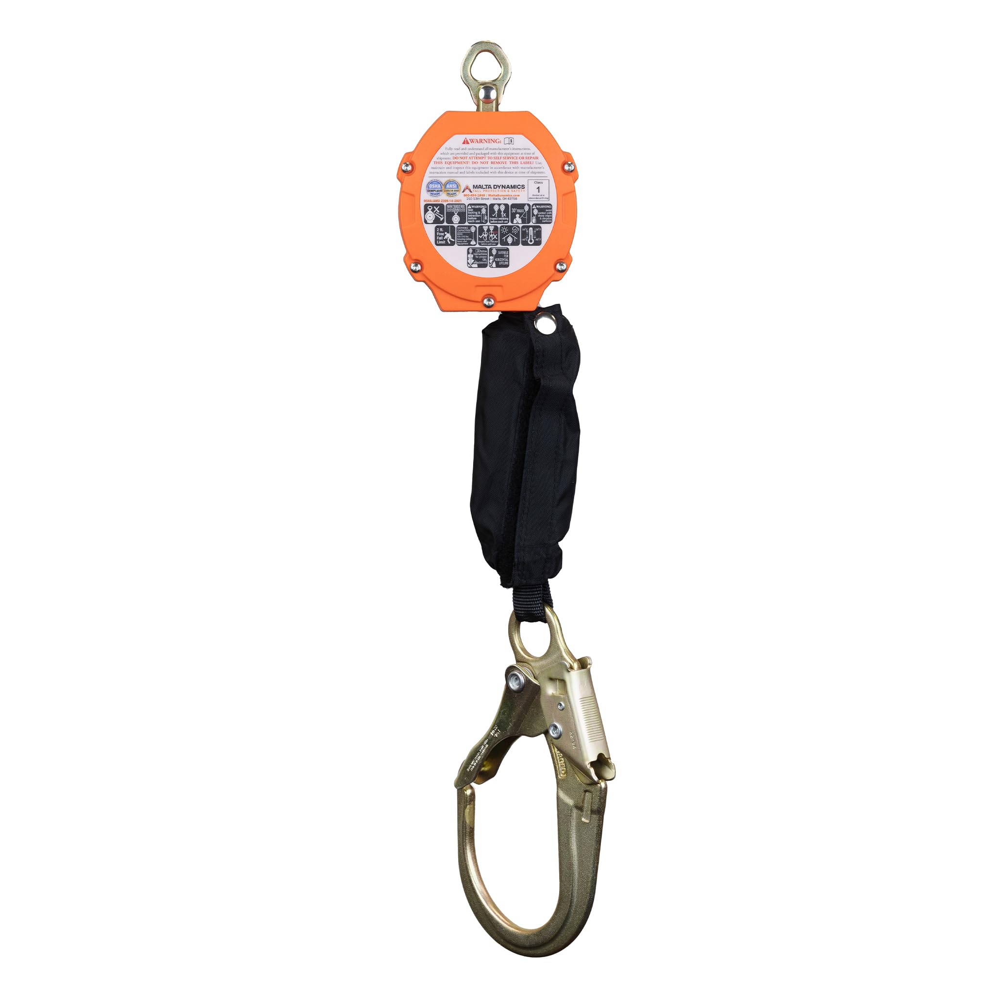 Malta Dynamics Pygmy Hog 11ft SRL lifeline assembly designed for versatile single or dual configurations.