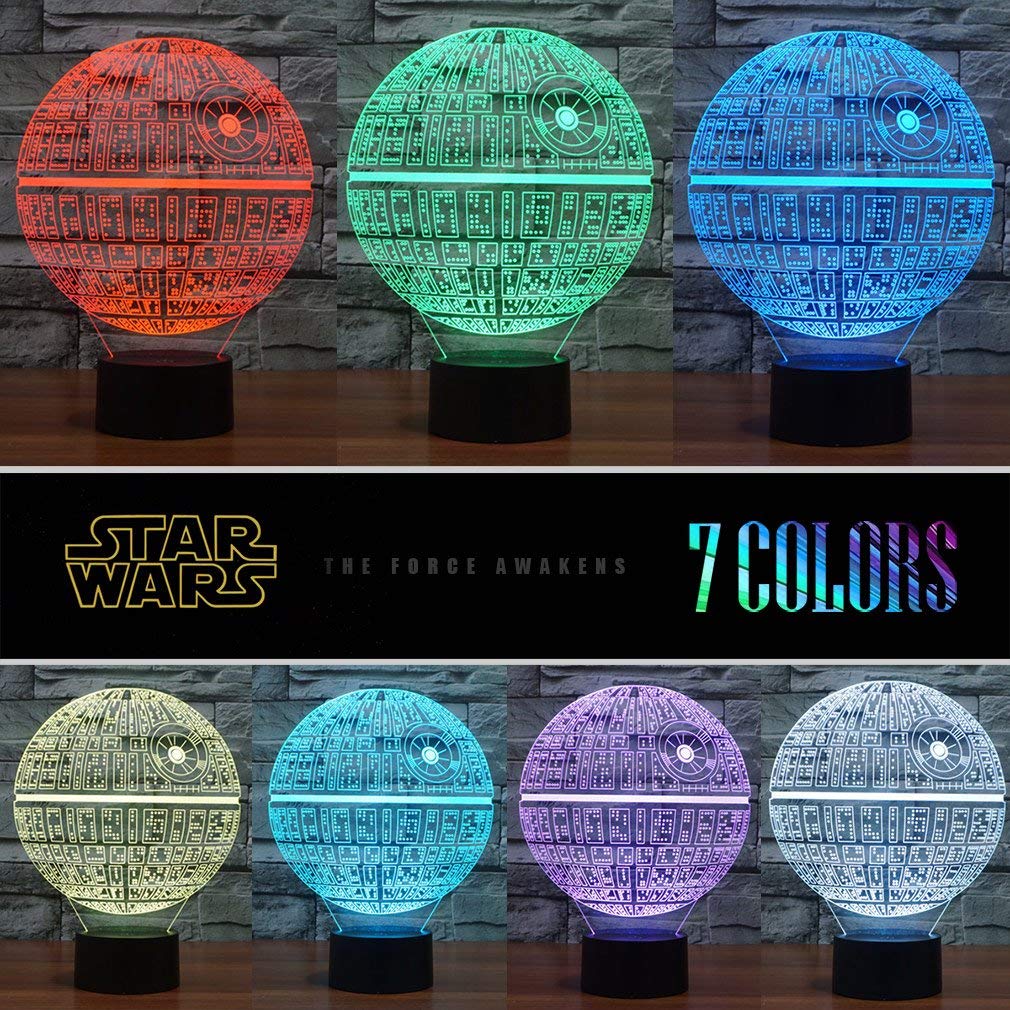 Manco Death Star 3D night light futuristic glow for the desk.