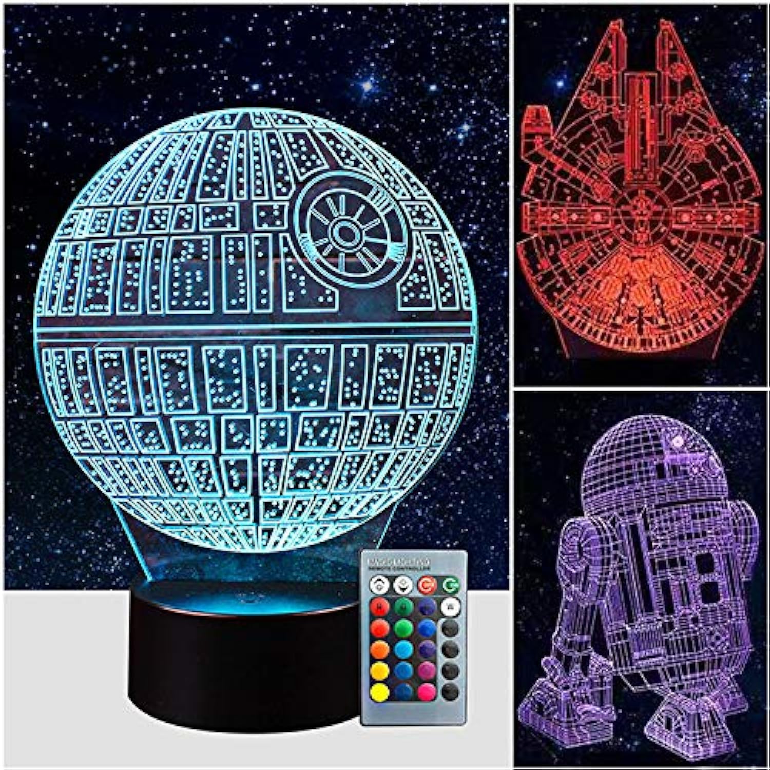 Manco R2-D2 3D night light vivid Star Wars glow for the bedroom.