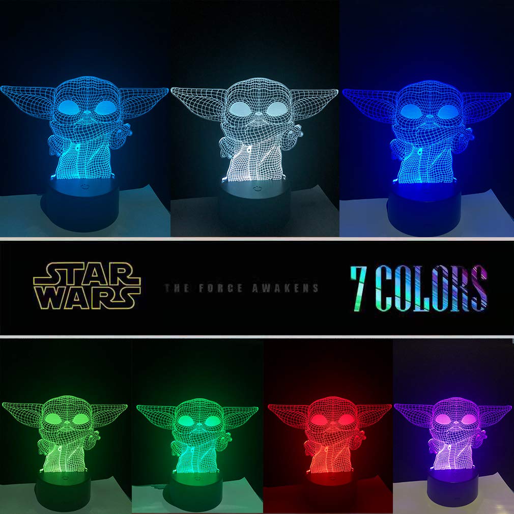 Manco Star Wars 3D Night Light base supports stable placement.