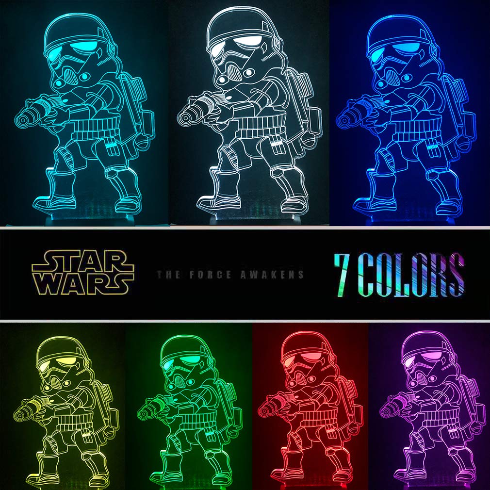 Manco Star Wars 3D Night Light Darth Vader plate adds dramatic touch.