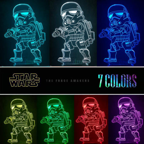 Manco Star Wars 3D Night Light Darth Vader plate adds dramatic touch.