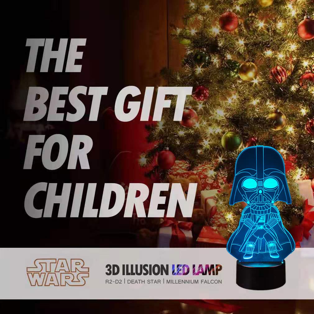 Manco Star Wars 3D Night Light remote control offers effortless color changes.