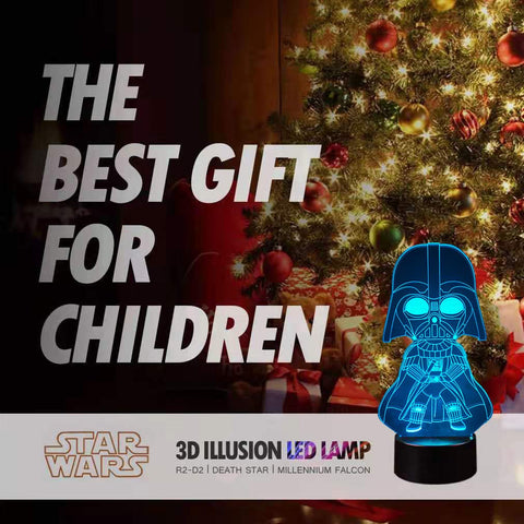 Manco Star Wars 3D Night Light remote control offers effortless color changes.