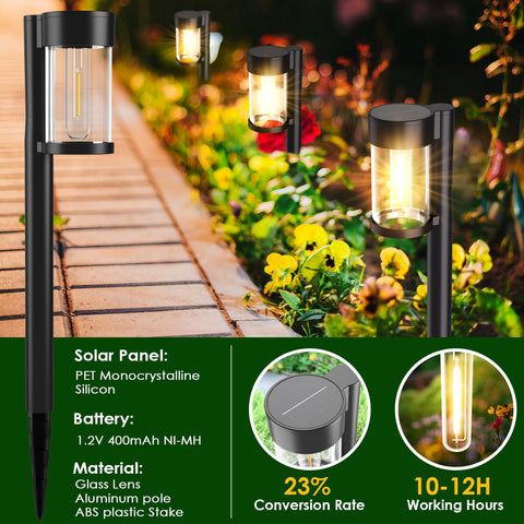 Mancra solar lights dusk-to-dawn auto operation for hands-free garden lighting.