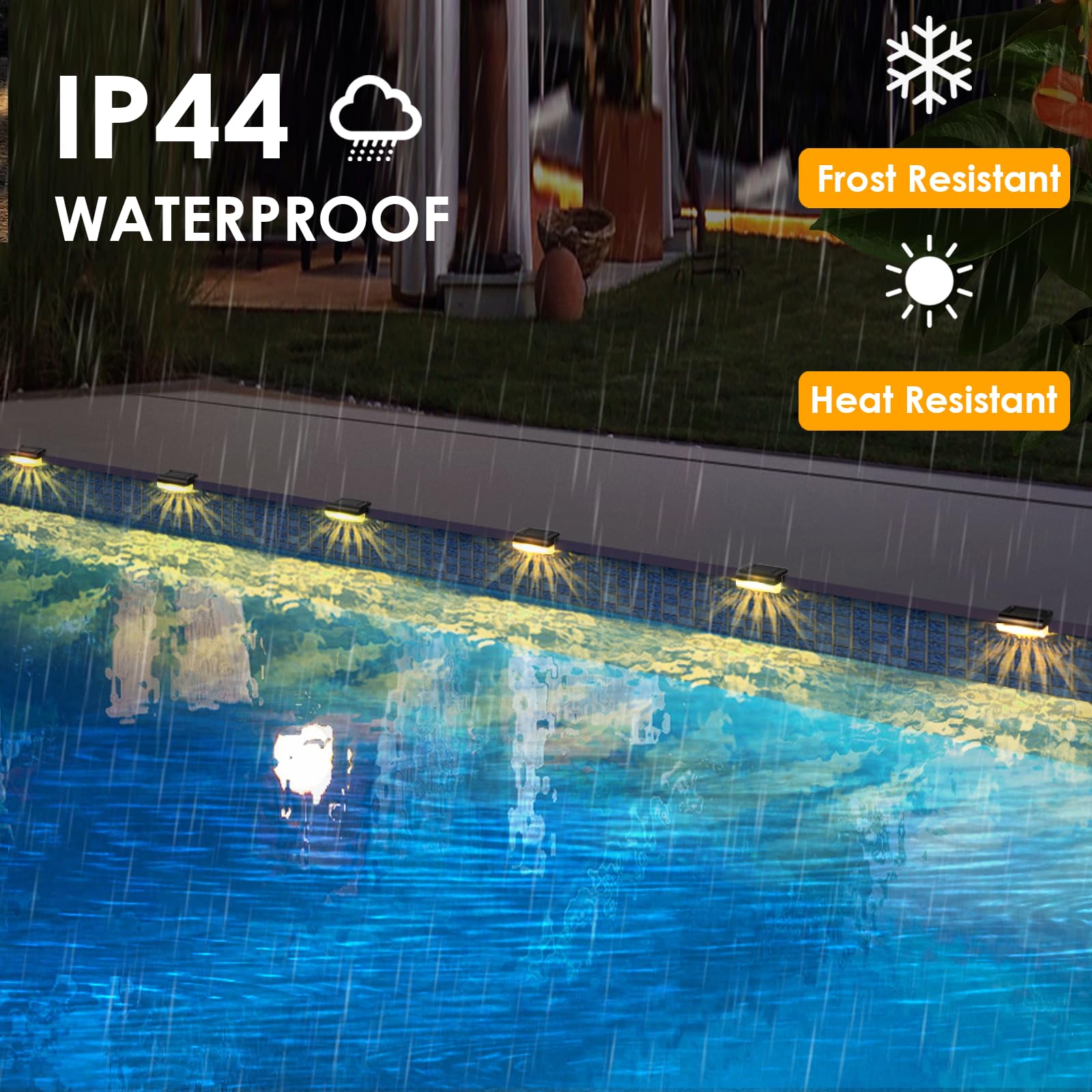 Mancra Solar Step Light IP44 waterproof design withstands rain and snow