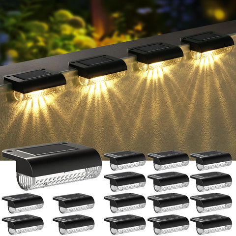 Mancra Solar Step Light front view with warm white glow for safe night navigation