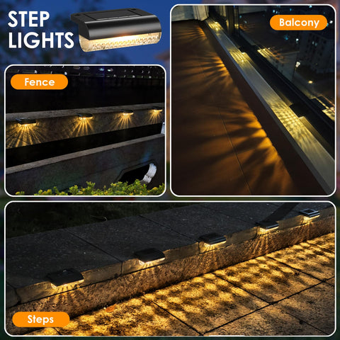 Mancra Solar Step Light creates ambient yard decor and festive ambiance